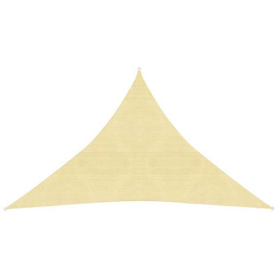 Berkfield Sunshade Sail 160 G/m2 Beige 2.5X2.5X3.5 M Hdpe - image 1
