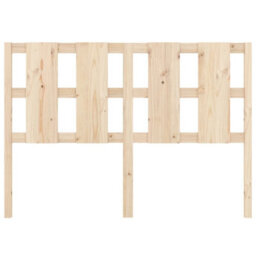 Berkfield Bed Headboard 140.5X4X100 Cm Solid Wood Pine - thumbnail 4