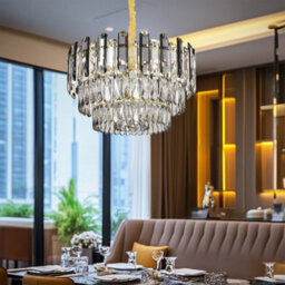 Vrygle 40Cm Heavy Duty Raindrop Crystal Chandelier Pendant Ceiling Light Restaurant Kitchen Hotel - thumbnail 6