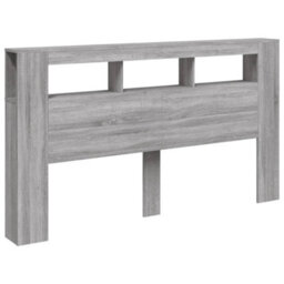 Berkfield Led Headboard Grey Sonoma 180X18.5X103.5 Cm Engineered Wood - thumbnail 3
