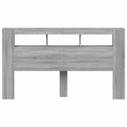 Berkfield Led Headboard Grey Sonoma 180X18.5X103.5 Cm Engineered Wood - thumbnail 6