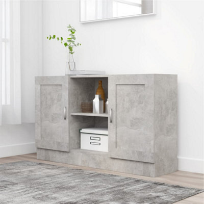 Vidaxl Sideboard Concrete Grey 120X30.5X70 Cm Engineered Wood - image 1