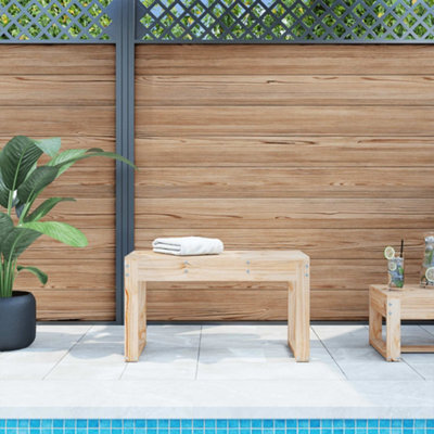 Vidaxl Garden Bench 80X38X45 Cm Solid Wood Pine Garden Benches - image 1