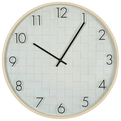 Beliani Wall Clock Creuse 40 Cm White - image 1