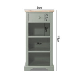 Statement Furniture Florence Tallboy With Drawer And 3 Storage Baskets - Sage Green - thumbnail 3