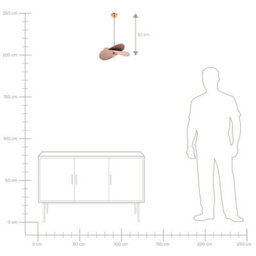 Wyld And Coco Linenlux Pendant Lamp, Brown Linen Shade, 105Cm Drop, Open Bulb Modern Hanging - thumbnail 9