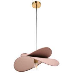 Wyld And Coco Linenlux Pendant Lamp, Brown Linen Shade, 105Cm Drop, Open Bulb Modern Hanging - thumbnail 4