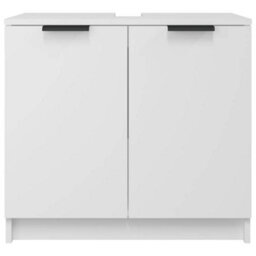 Berkfield Classic Bathroom Cabinet White 64.5X33.5X59 Cm Engineered Wood - thumbnail 7