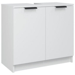Berkfield Classic Bathroom Cabinet White 64.5X33.5X59 Cm Engineered Wood - thumbnail 1