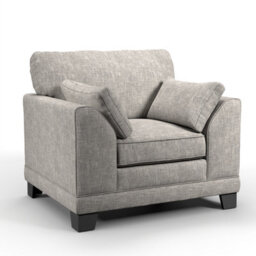 Furnishings For Less UK Hilliard Fullback Fabric Single Seater Armchair Mist - thumbnail 1