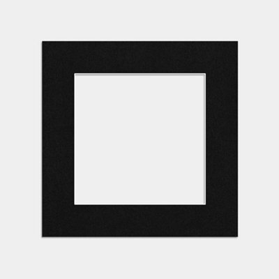 Ak Frames 6X6 Black Picture Mounts To Fit 4X4 Aperture Size - Mount Board Only (No Frame Included) - image 1