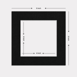 Ak Frames 6X6 Black Picture Mounts To Fit 4X4 Aperture Size - Mount Board Only (No Frame Included) - thumbnail 3