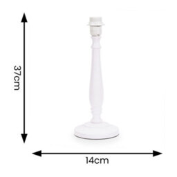 Valuelights Victoria Traditional White Wood Candlestick Table Lamp Base - thumbnail 6