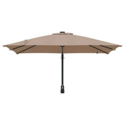 Berkfield Garden Parasol Taupe 248,5 X 247,5 X 119 Cm Fabric - thumbnail 4