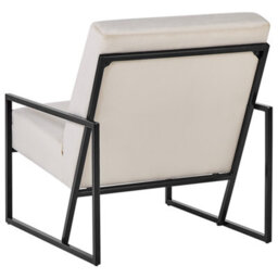 Beliani Armchair Delary Velvet Light Beige - thumbnail 5