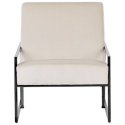 Beliani Armchair Delary Velvet Light Beige - thumbnail 4