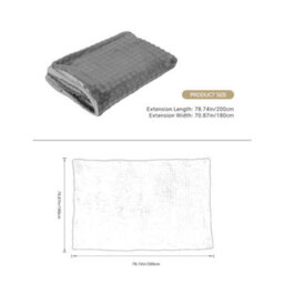 Thehotsale Luxurious Sherpa Thickened Double Sided Warm Soft Green Throw Blanket Plain Design 200Cm W X 180Cm D - thumbnail 9