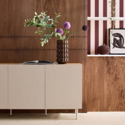 Sweeek - Sideboard Metal And Wood Decor 3 Doors 150 Cm Beige And Natural - Ashton - thumbnail 7