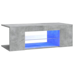 Vidaxl Tv Cabinet With Led Lights Concrete Grey 90X39X30 Cm