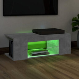 Vidaxl Tv Cabinet With Led Lights Concrete Grey 90X39X30 Cm - thumbnail 5