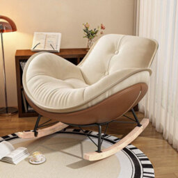 Coffee Rocking Chair, Recliner Sofa For Living Room And Balcony - thumbnail 4