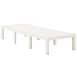 Berkfield Sun Lounger Plastic White - thumbnail 2