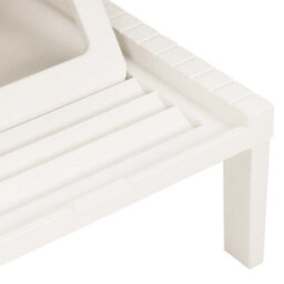 Berkfield Sun Lounger Plastic White - thumbnail 6