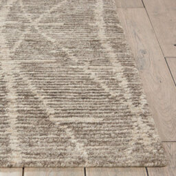 Light Brown Luxurious Modern Wool Easy To Clean Abstract Geometric Handmade Dining Room Bedroom And Living Room Rug -236Cm X 297Cm - thumbnail 6