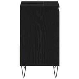 Berkfield Bathroom Sink Cabinet Black Oak 65X33X60 Cm Engineered Wood - thumbnail 7