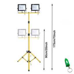 Led Work Light 2X50W Twin Site Lights Ip66 Tripod Flood Portable Inspection Lamp - thumbnail 2