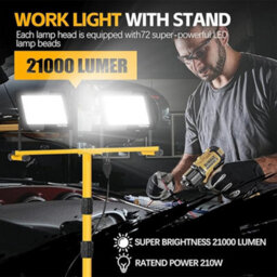 Led Work Light 2X50W Twin Site Lights Ip66 Tripod Flood Portable Inspection Lamp - thumbnail 7