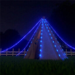 Blue 7M-50Leds Solar Rope Tube String Fairy Lights Strip Waterproof Garden Outdoor - thumbnail 2