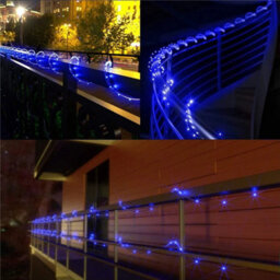 Blue 7M-50Leds Solar Rope Tube String Fairy Lights Strip Waterproof Garden Outdoor - thumbnail 4