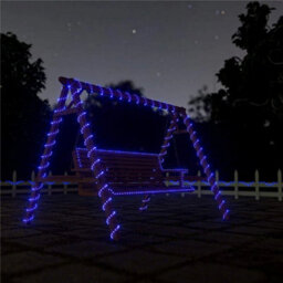 Blue 7M-50Leds Solar Rope Tube String Fairy Lights Strip Waterproof Garden Outdoor - thumbnail 5