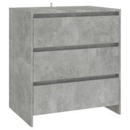 Berkfield 3 Piece Sideboard Concrete Grey Engineered Wood - thumbnail 4