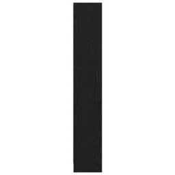 Berkfield Black Oak Bookcase - 60 X 24 X 143 Cm - Made From Engineered Wood - thumbnail 7