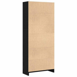 Berkfield Black Oak Bookcase - 60 X 24 X 143 Cm - Made From Engineered Wood - thumbnail 5