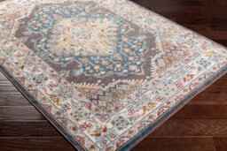 Livabliss Ankara-Vintage Brown Blue Cream Traditional Boho Living Dining Bedroom Rug 140 X 200 Cm Easy Care, Non Shedding - thumbnail 6