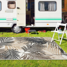 Homeart Outdoor Indoor Rug, Easy Clean, Uv Weather Resistant Rug For Patio, Gardenpalm Black, Beige,120X170Cm - thumbnail 3