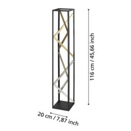 Eglo Penela Black And Gold Floor Lamp - thumbnail 6