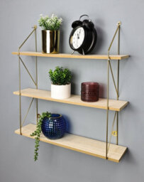 Spot On Dealz 3 Tier Floating Shelf Wall Shelves For Bedroom Wall Mounted - thumbnail 1