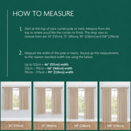 Aspire Homeware Cream Thermal Insulated Blackout Curtains -Pencil Pleat Room Darkening Window Curtains Pair (W)168Cmx(D)183Cm - thumbnail 3