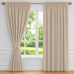Aspire Homeware Cream Thermal Insulated Blackout Curtains -Pencil Pleat Room Darkening Window Curtains Pair (W)168Cmx(D)183Cm - thumbnail 7