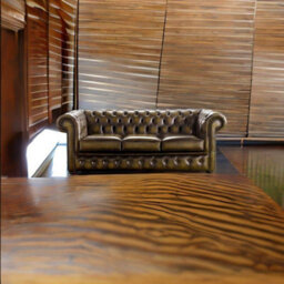 Chesterfield 3 Seater Antique Gold Leather Sofa Bespoke In Classic Style - thumbnail 3
