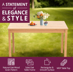 Hallowood Furniture Waverly Oak 120 X 70 Cm Dining Table - thumbnail 4