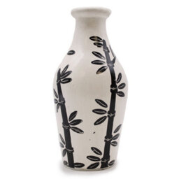 Serenityy Bamboo Motif Shaped Vase - Natural Terracotta, Handmade, Matt Finish, Approx. 4 Cm Neck Diameter - thumbnail 3