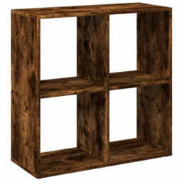 Berkfield Room Divider Bookcase Smoked Oak 69.5X29X69.5 Cm Engineered Wood - thumbnail 7