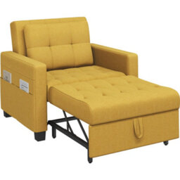 Yaheetech 3-In-1 Convertible Sleeper Sofa Bed Chair Yellow - thumbnail 3