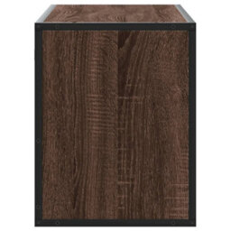 Berkfield Tv Cabinet Brown Oak 100X31X39.5 Cm Engineered Wood And Metal - thumbnail 5