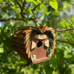 Selections Hanging Wooden Love Bird Nest Box Birdhouse - thumbnail 1